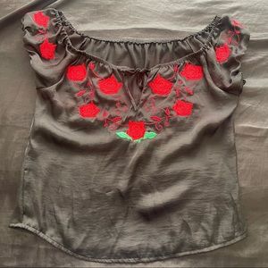 Black off the shoulders Mexican blouse